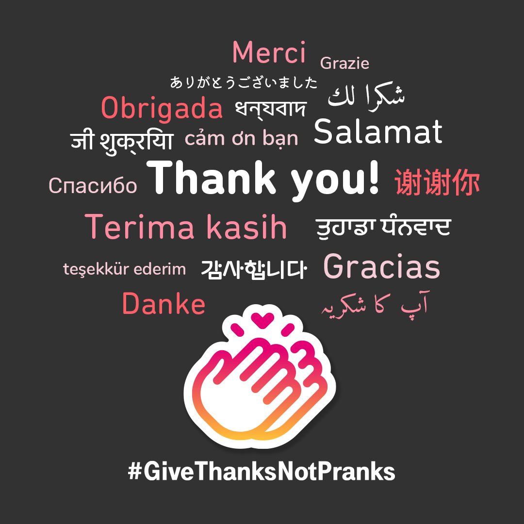 wattpad's tweet photo. We're putting April Fool's on hold this year to thank YOU for being part of our community! Every time you use #GiveThanksNotPranks, @TMobile will donate $5 to classrooms in need through @DonorsChoose. We invite you to pay it forward and thank someone special in your life today 🧡 https://t.co/dbCYUeNzs3