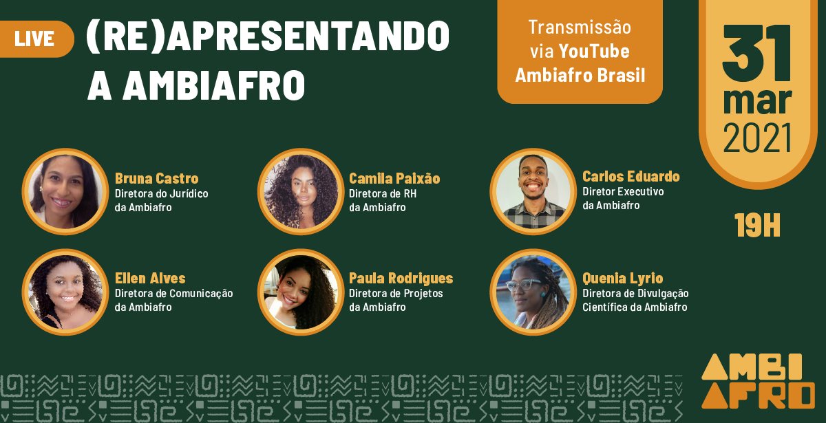 ambiafro's tweet photo. Na próxima quarta-feira, 31, às 19h, a #Ambiafro vai pedir licença para se reapresentar. 

Os últimos 8 meses foram de muito trabalho, mudamos muito e queremos compartilhar isso com vocês.

Link para transmissão: https://t.co/r549JwkUa9 https://t.co/HdUnyzECSj