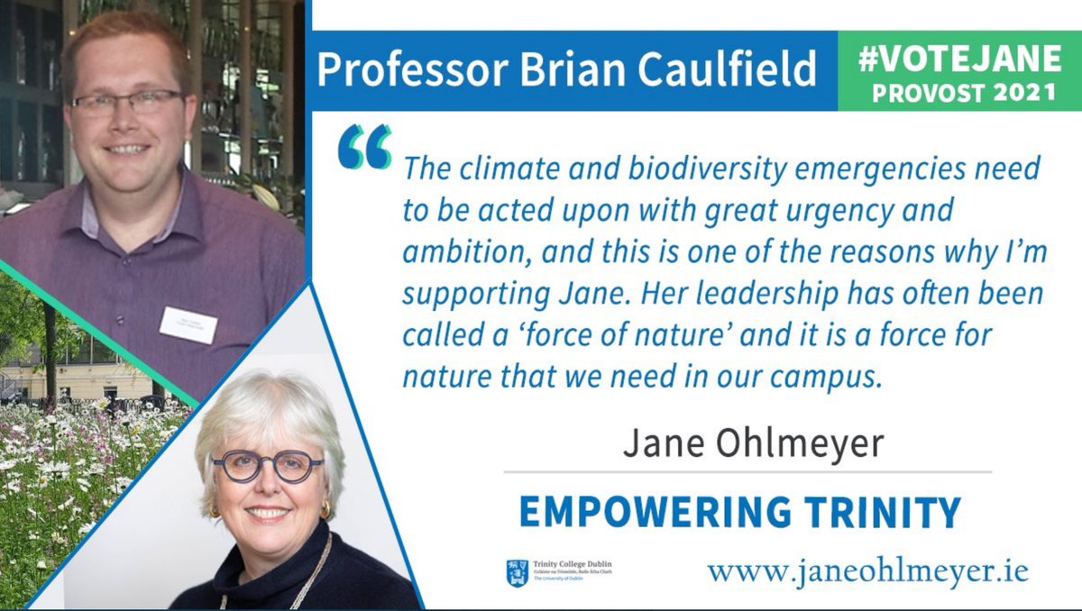 I am backing <a href="/janeohlmeyer/">Jane Ohlmeyer</a> for Provost of <a href="/tcddublin/">Trinity College Dublin</a> check out her website for her plans for the next 10 years janeohlmeyer.ie/why-support-ja… 

#TCDProvost2021 #EmpoweringTrinity #VoteJane