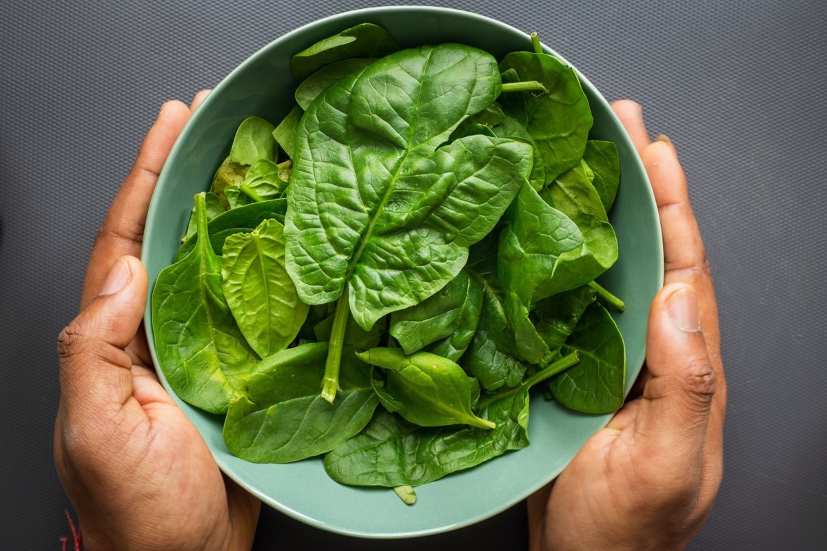 Spinach is a great addition to most recipes because it's delicious whether you eat it raw in salads and sandwiches, or quickly wilted into stir-frys and soups. Spinach is low in calories and packed with nutrients such as fiber and vitamins A and K.