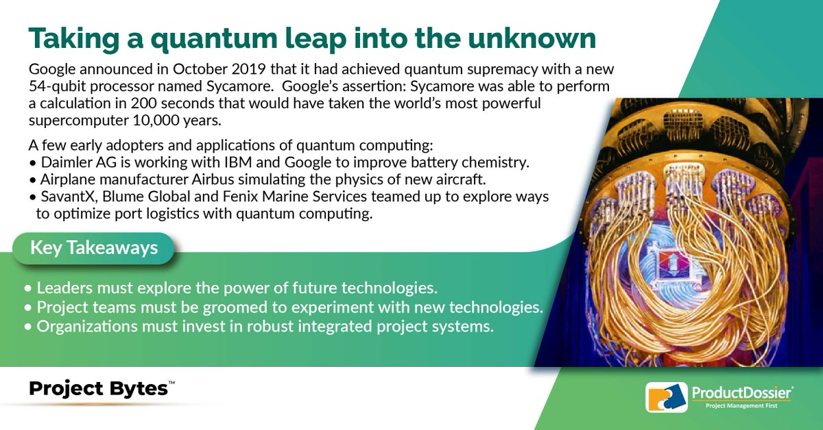 kytespsa's tweet photo. With data explosion like never before, the future of technology can only be imagined. In 2019, Google announced their quantum supremacy. Here are some #keytakeaways from this powerful project. #quantumtechnology #quantumcomputers #futureoftechnology #google #projectbytes https://t.co/JfU68iTusj