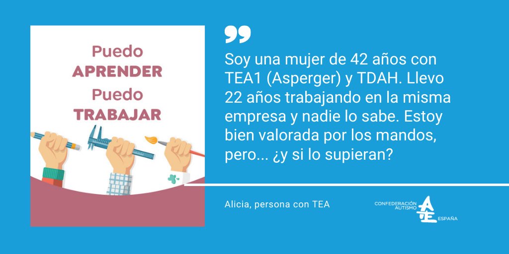 Se necesita concienciación social para normalizar el #TEA #autismo y acabar con los prejuicios y mitos en torno al trastorno. Por eso celebramos cada año el #DiaMundialAutismo. Conoce la campaña de este año, #PuedoAprenderPuedoTrabajar, aquí diamundialautismo.com/puedo-aprender…