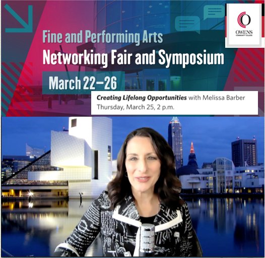 MBarberShows's tweet photo. Thank you Owens Community College for having Melissa Barber as a keynote speaker. We wish much success to your students who are preparing for careers in the arts and production.
#videoproduction #professionalsinger #eventproduction #virtualproduction #makingitinshowbiz #performin https://t.co/EpcgBe7jBX