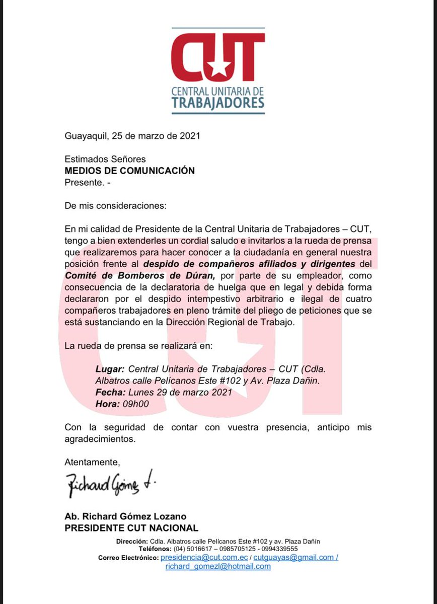 ComiteDuran's tweet photo. @CHONILLOec @GoberdelGuayas @GomezlRichard @EcuadorCut @eluniversocom @elcomerciocom @elferrodiario_ @EcuavisaInforma @RTSEcuador @DEFENSORIAEC @AsambleaEcuador @CpccsEc @OITAndina @OITnoticias. https://t.co/OXlzurXMBK