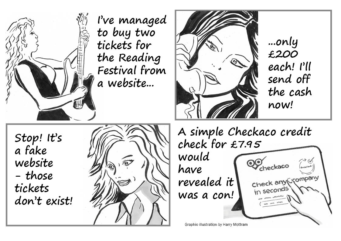 News from Axbridge Chamber of Commerce member Checkaco: festival ticket scams, timeshare alert, avoid dodgy builders and one easy tip on how to spot a fake website

tinyurl.com/49e7jmw #checkaco #creditcheck #readingfestival #scam #ticketscam