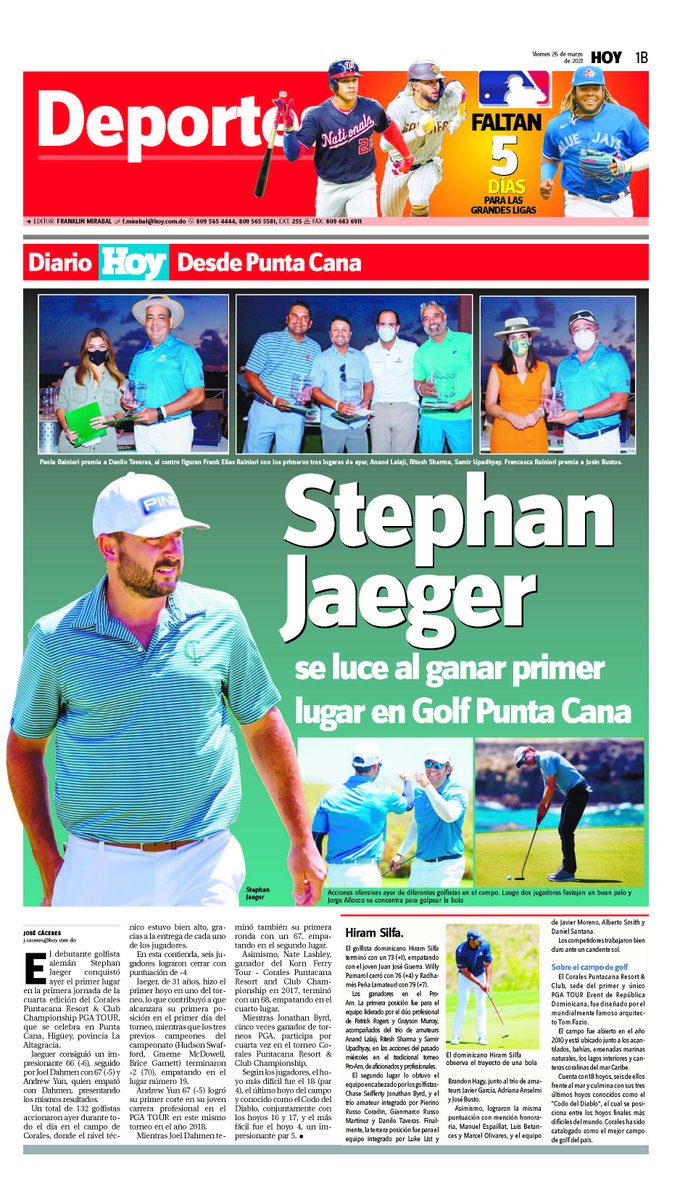 PeriodicoHoy's tweet photo. Stephan Jaeger se luce al ganar primer lugar en Golf Punta Cana. Esto y más en #DeportesHOY https://t.co/iv1fn977CT
@SJ_sedl_Golf #StephanJaeger #PuntaCana https://t.co/lFlQunisq9