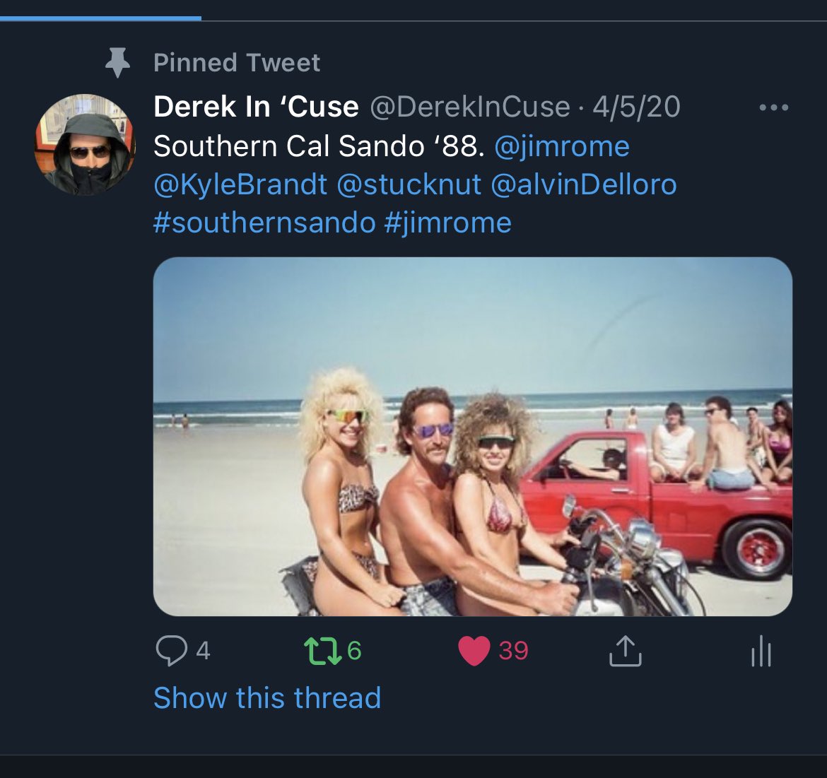 DerekInCuse's tweet photo. Ok so I’ll just go f*ck myself. @jimrome @alvinDelloro @ImAdamHawk @stucknut @RexintheABQ @Denlesks https://t.co/p454O7YJOe