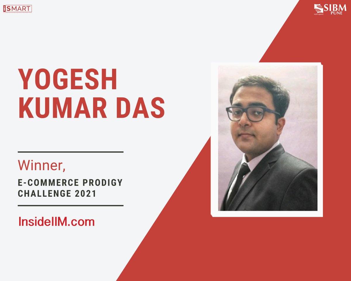 SIBMPune's tweet photo. SIBM Pune is elated to share that our student, Yogesh Kumar Das, has emerged as one of the winners of InsideIIM's E-Commerce Prodigy Challenge, an e-commerce growth hacking based competition.
@InsideIIM
#SIBMPune #InsideIIM https://t.co/LZNRtd6kwo