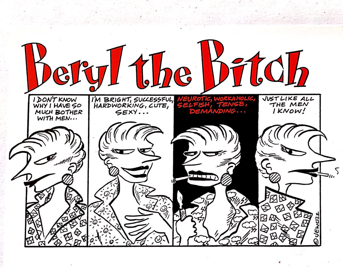 BitchBeryl's tweet photo. #FridayThoughts 

@ladieswhodesign
#cartoonart #cartoonist #cartoonoftheday #cartoonartist #cartoonillustration #funnywomen #comics #comicstrip #comicart #wimmenscomix #comicstripart  #80scartoons #80scomics #ladeezdocomics #britishcomics #comix #creativewomen https://t.co/E4EGwS3Ncr