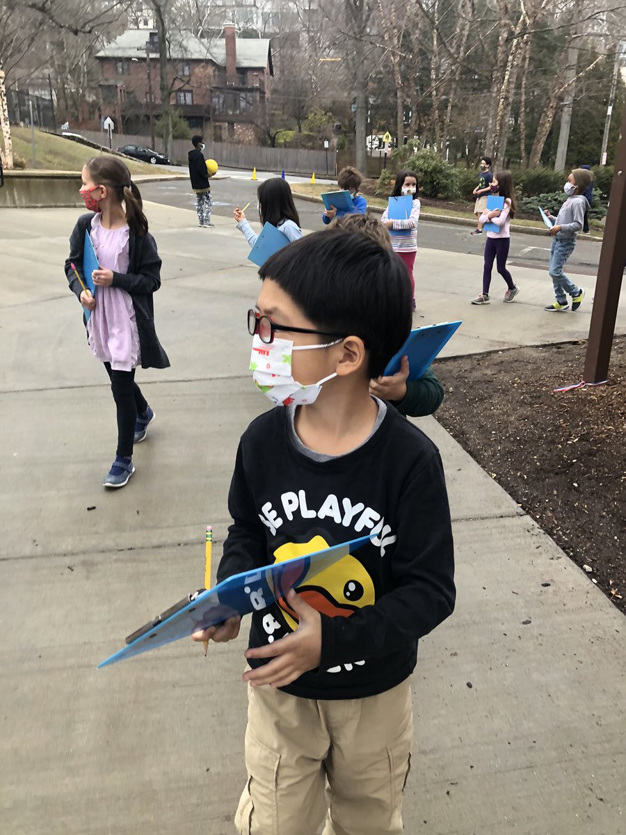 We took a “listening walk” as part of our sound unit yesterday!