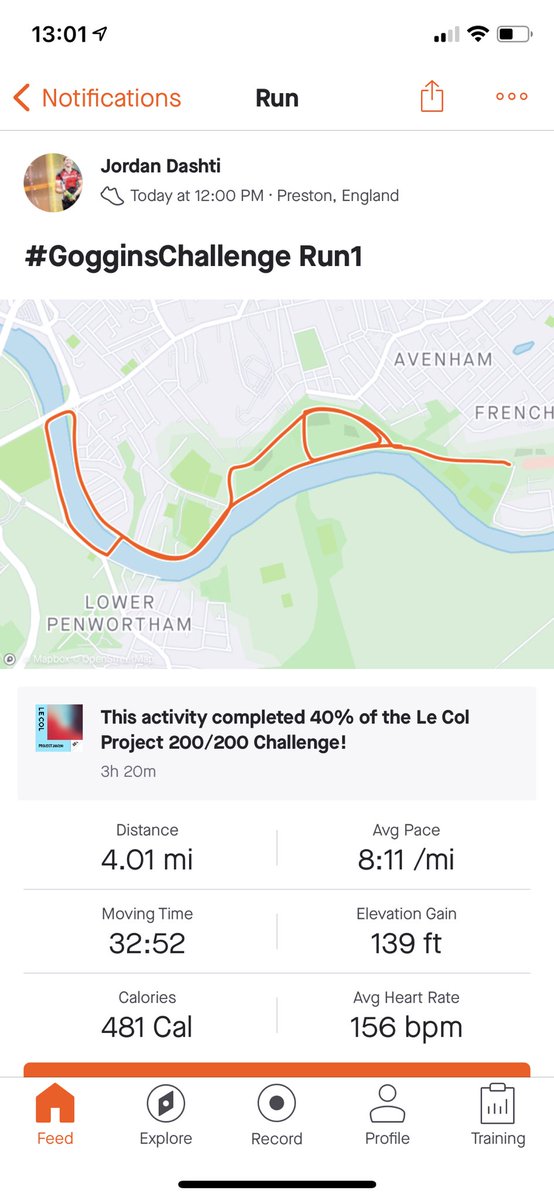 Jordy_Dash's tweet photo. Run 1 ✅ #gogginschallenge 

@barty1_dave @Joshmcc123 

#HelpBigGFightMND https://t.co/spLkThGiU1