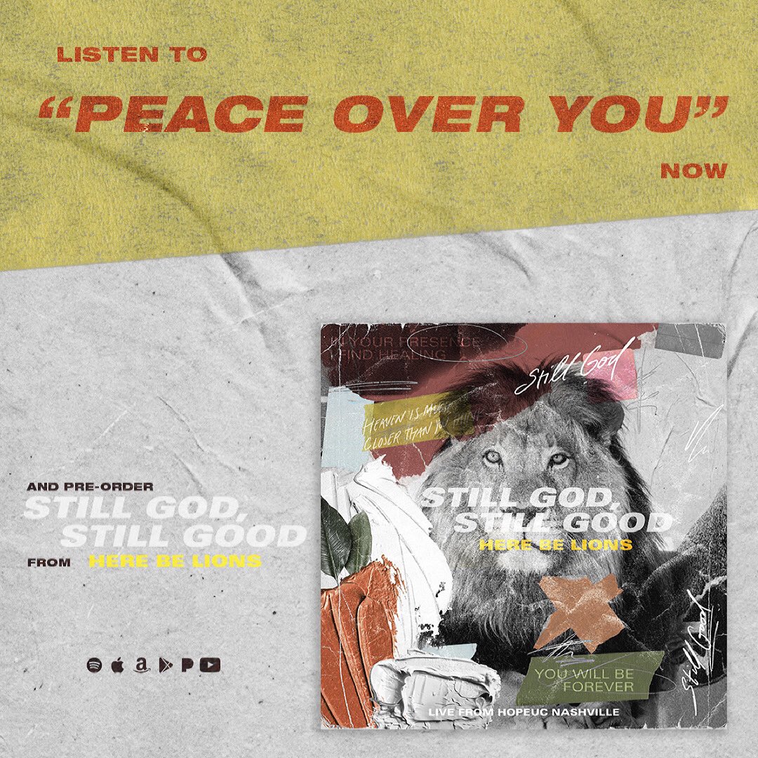 We are so excited for this powerful NEW single, “Peace Over You”, that can be spoken and song over every circumstance,  from our upcoming album, “Still God Still Good”, just dropped! 

Click the link to listen. And, pre-order our album now! slinky.to/HBL-PeaceOverY…