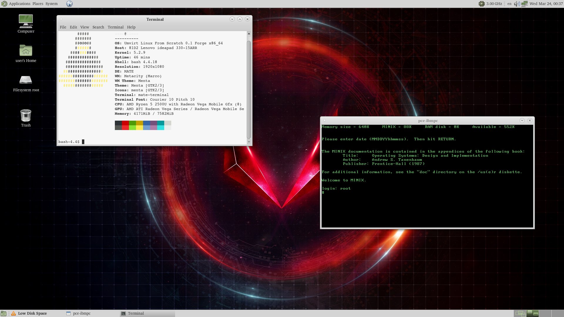 Umvirt This Year Is 30th Anniversary Of Gnu Linux It S Time To Launch Minix Os Which Inspire Linus Torvalds We Recommend To Use Pce To Run Minixos In Ulfs T Co Vkw68rwt3v