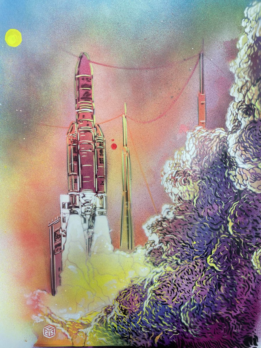 #Ariane5 by artist C215