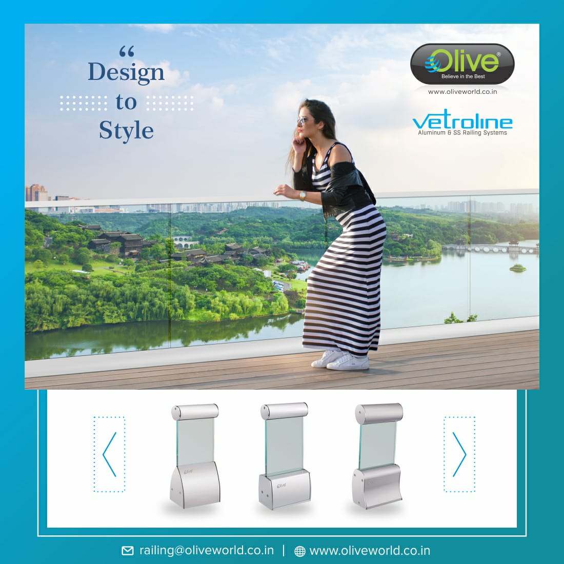HardwareSamachr's tweet photo. Vetroline Aluminum & SS Railing Systems are easily adaptable to any project.
#Olive #OliveWorld #KitchenAccessories #Vetroline #RailingSystems #AluminiumRailingSystems #SSRailingSystems @OLIVESURAT https://t.co/SAxxwPQYEj