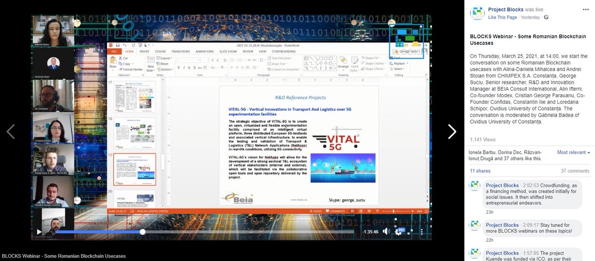 beiaconsult's tweet photo. BEIA had a presentation in BLOCKS webinar on 25th March 2021. It was a great opportunity for us to present our projects. @5gVital @stamina_project @SafecareP @s4allcities @AistorP @SealedGRIDH2020 @DisavitP @ArrowheadEU @ArrowheadTools https://t.co/6Y5cqm0gtX