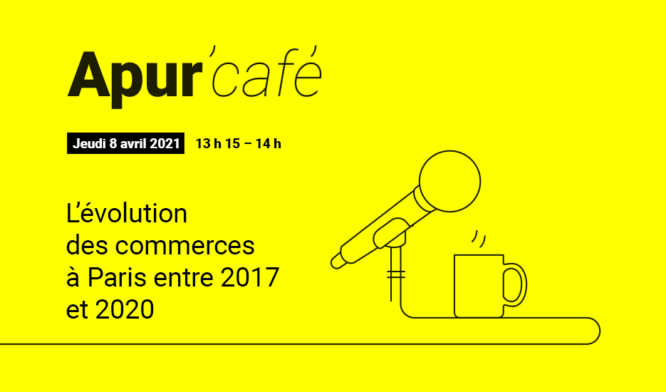 __Apur__'s tweet photo. #ApurCafé #Savethedate 📅 jeudi 8 avril de 13h15 à 14h
L’Apur vous invite à découvrir en direct les résultats du recensement des #commerces à #Paris et leur évolution entre 2017 et 2020. #BDCom
Le lien YT pour suivre le live 👉
https://t.co/GNCIFsjAHn https://t.co/HqUjziyK2z