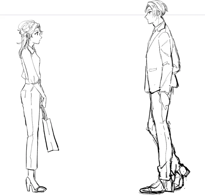 眠すぎるので、今夜のクル監新刊の作業はここまで? このクル監の全身絵を描いてるときが集中力MAXだった 