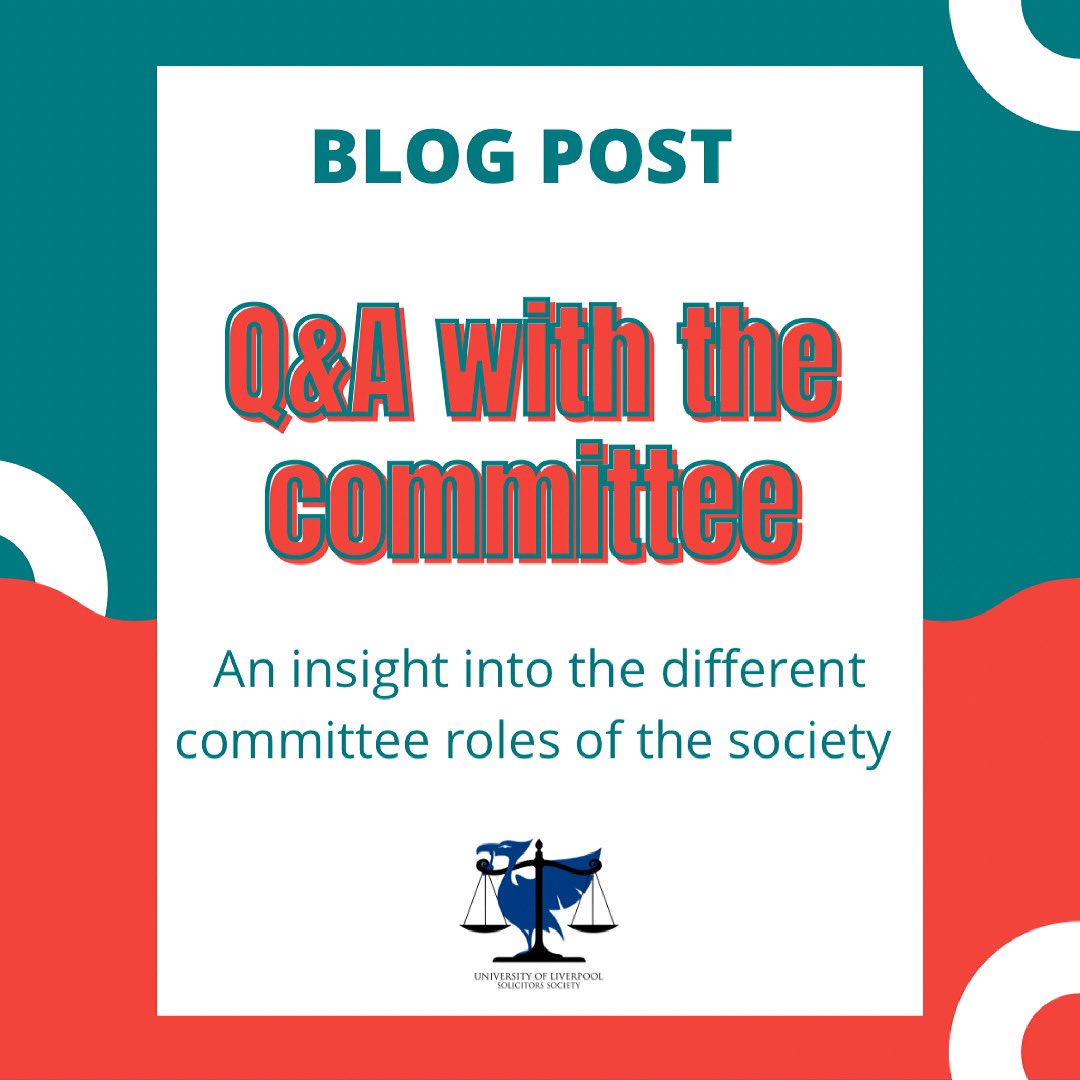 UoLSolicitors's tweet photo. ✨BLOG POST✨Still not sure what committee role to apply for? This post is perfect for you.
🌟View the post here: https://t.co/Ml3mXy9aOP 🌟 https://t.co/B4I9ryBmdt