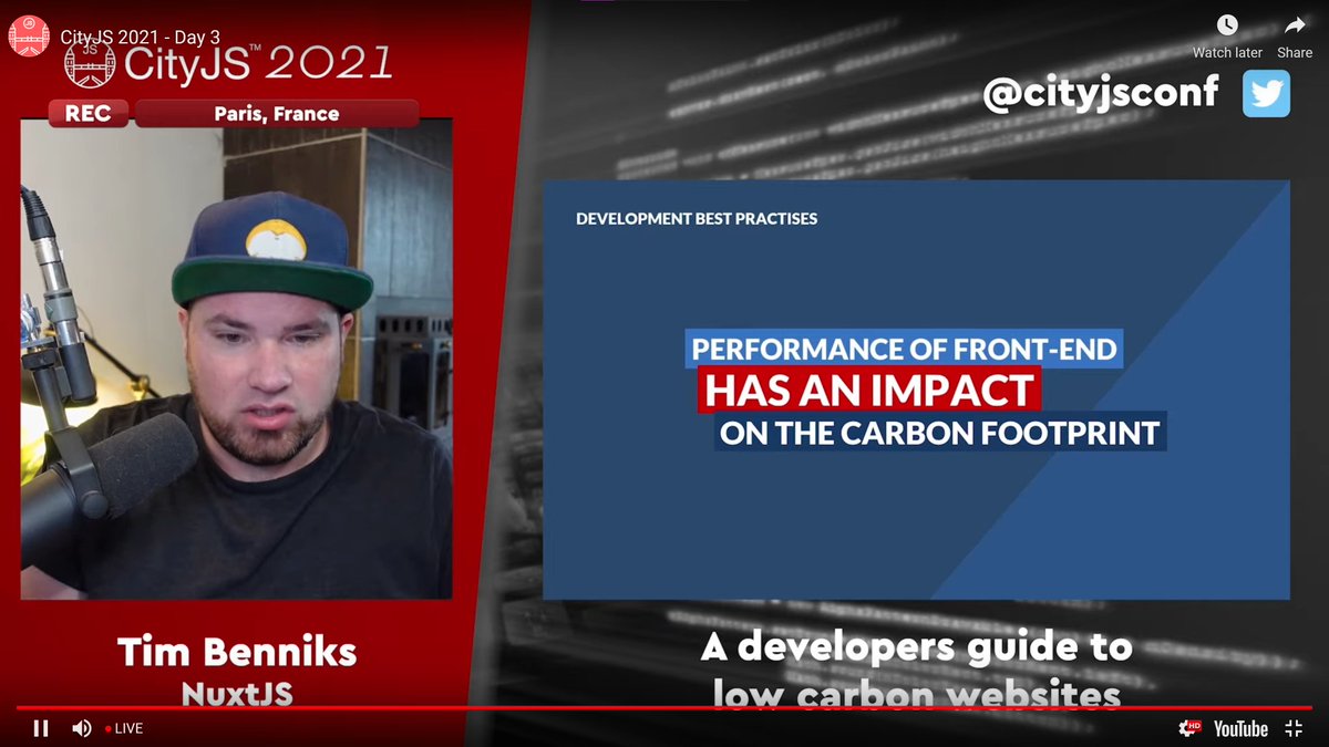 fubits's tweet image. Great to see environmental awareness becoming a talking point at developer conferences. Kudos to @timbenniks. #cityjs2021