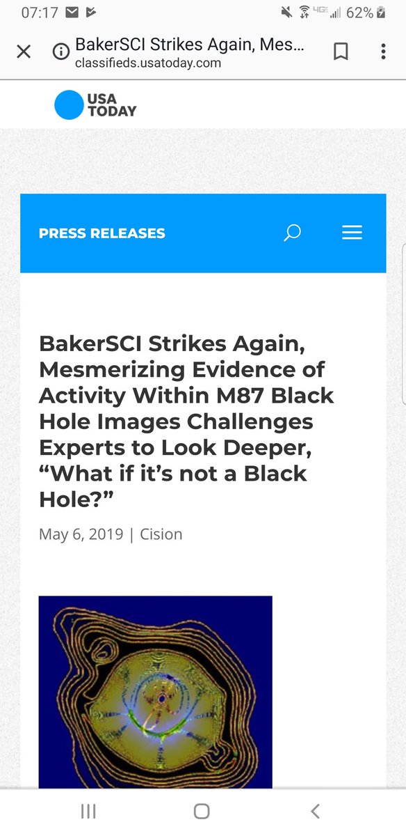 BakerSCI's tweet photo. @BrandonBow8 @ehtelescope Brandon..see below.  If you read the EHT white paper, this "image" was formed into a ring algorithmically because a ring had the smallest delta from initial 10 telescope captures to final "shape"; over that of the circle, oval, and sphere.  #unknownunknowns https://t.co/YWSkcal7OJ