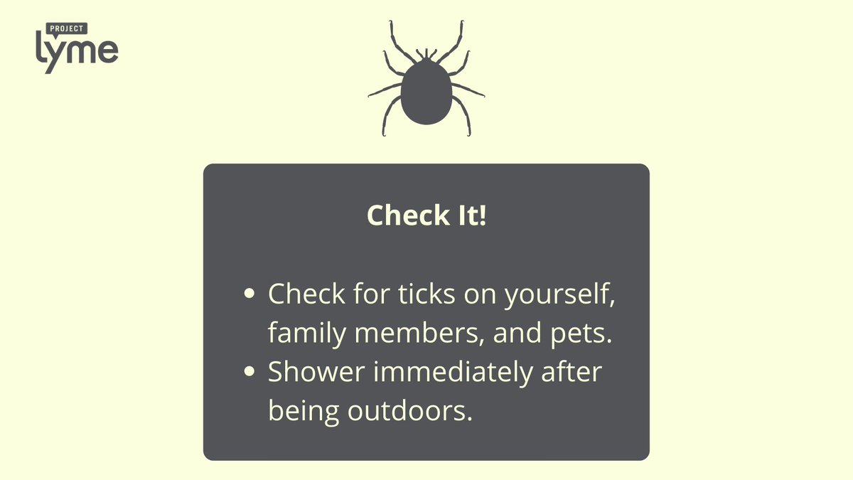 It’s #tickbitepreventionweek — and here are a few timely reminders to help keep you safe from ticks and the many dangerous pathogens they carry, which can lead to #Lyme and other tick-borne diseases. Check out our updated website for more great #resources projectlyme.org