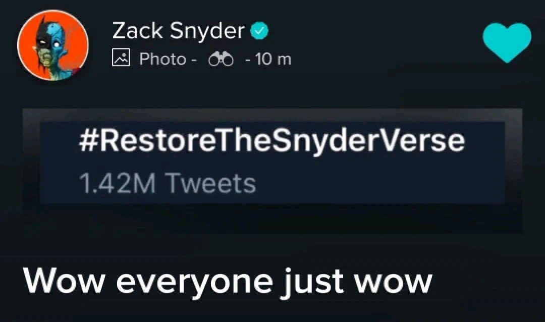 subaru87505559's tweet photo. #RestoreTheSnyderVerse
go go go zack snyder DCEU https://t.co/IfEUm6MLJC