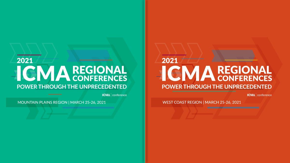 It's Day 2 of our 2021 ICMA Regional Conferences for the Mountain Plains and West Coast regions! View today's agendas:
🔹 MP | Start time - 8:45am MT: bit.ly/3clnVWW
🔹 WC | Start time - 1:15pm PT: bit.ly/3w0d1xJ

Register: bit.ly/3emNPej
#ICMARegionals