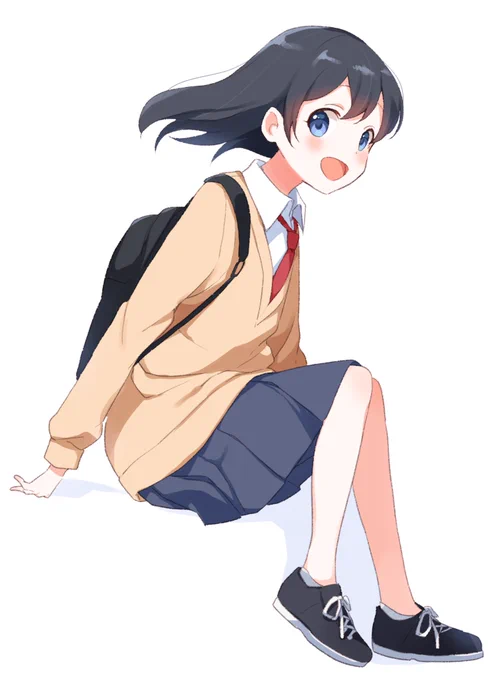 【お題箱】制服でくるぶしソックスでスニーカーの女の子 