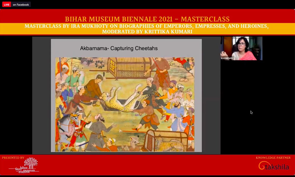 Listening to <a href="/mukhoty/">Ira Mukhoty</a> talk about her research and what goes into writing her bestsellers - is Friday evening done right ✅ But if you're missing this for some reason, it will be on the Facebook page of the Bihar Museum Biennale - thank god for that! 

- <a href="/museum_bihar/">Bihar Museum Biennale</a>