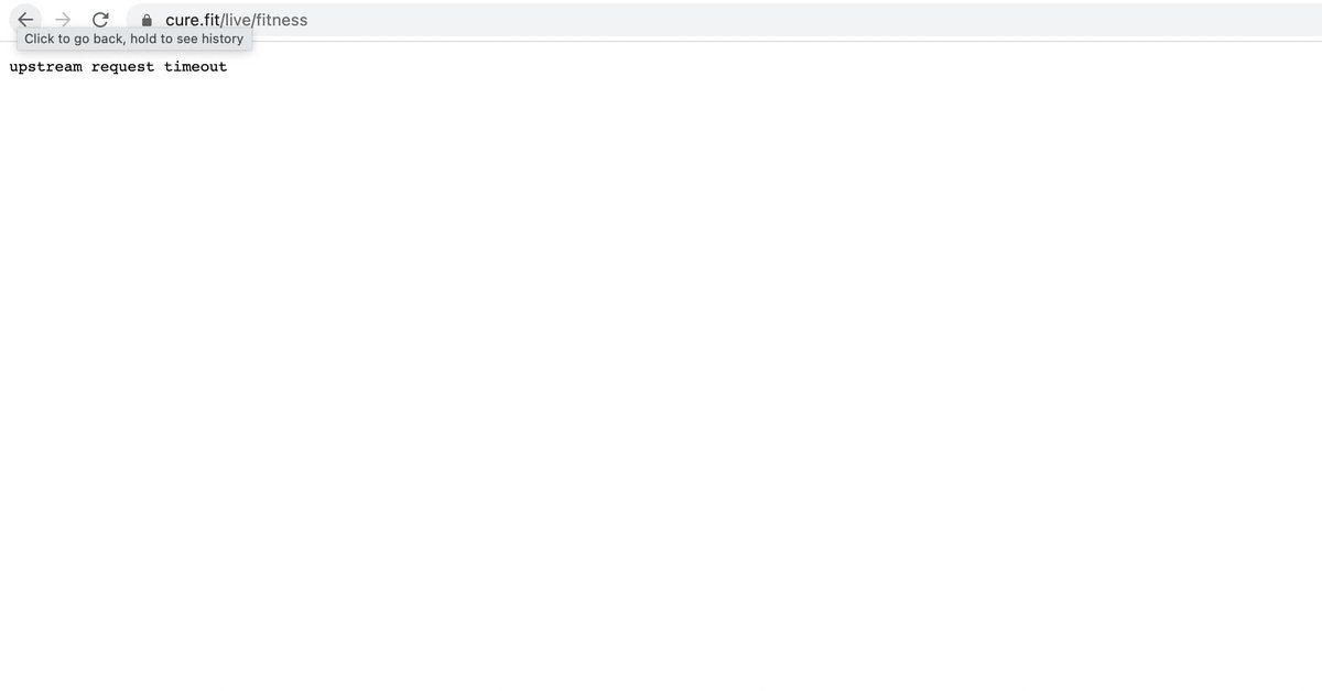 MehakSaini11's tweet photo. @BeCureFit 
Website down 😞 https://t.co/2Fvu8Qd6DG