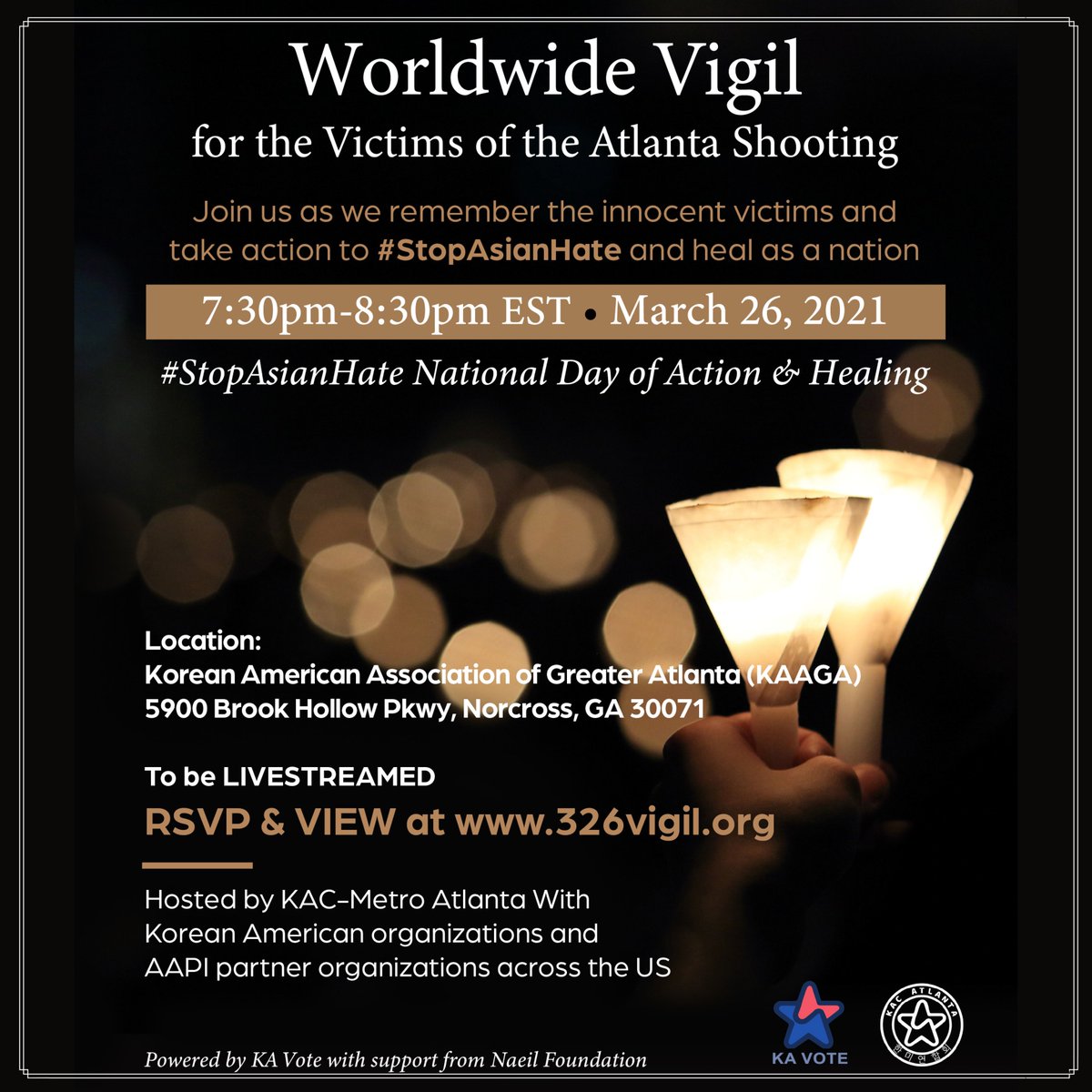 aapress's tweet photo. Worldwide vigil Thursday for victims of Atlanta shooting
https://t.co/Hdliv5dk4z https://t.co/apTFT05BaQ