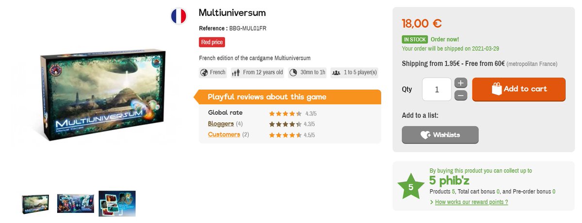 Multiuniversum (french edition) available on Philibert.net for 18 euros
