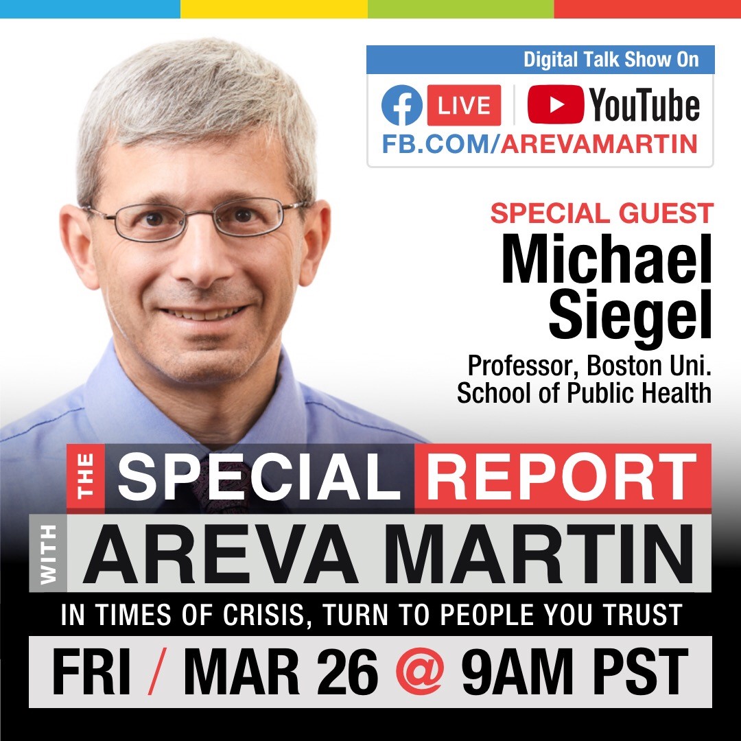 Getting ready to join @arevamartin and “The Special Report” show to talk about mass public shootings, gun violence, and strategies to address it. Airs at noon ET today (9am PT) at facebook.com/arevamartin.