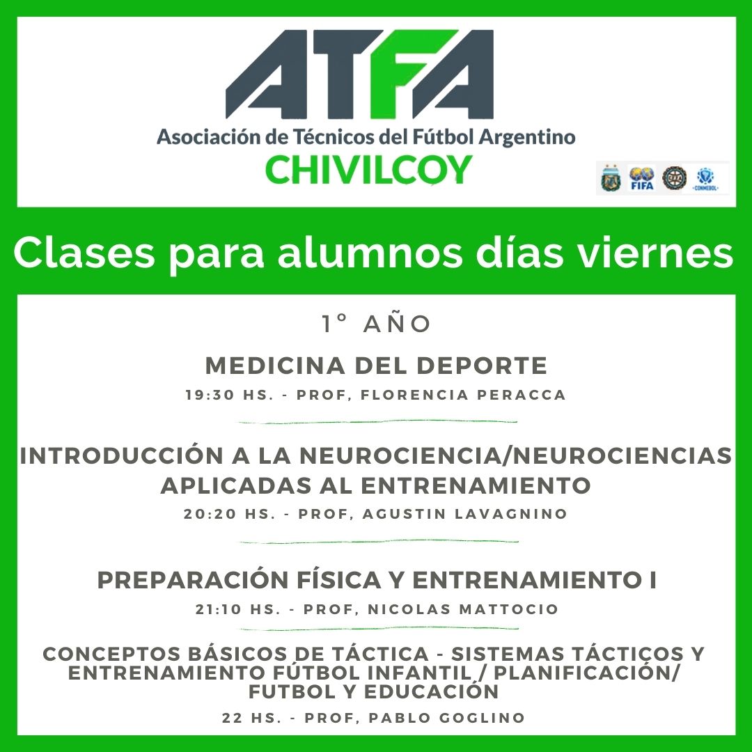 atfachivilcoy's tweet photo. 📚#ATFAChivilcoy Educación Calificada.
▶️Clase cerrada para alumnos de Primer y Segundo año
📅Viernes 26 de Marzo 2021
#atfa #atfachivilcoy #fútbol #directortecnico #directortecnicofutbol #capacitacion #afa #dt https://t.co/CeeBbJmWN9
