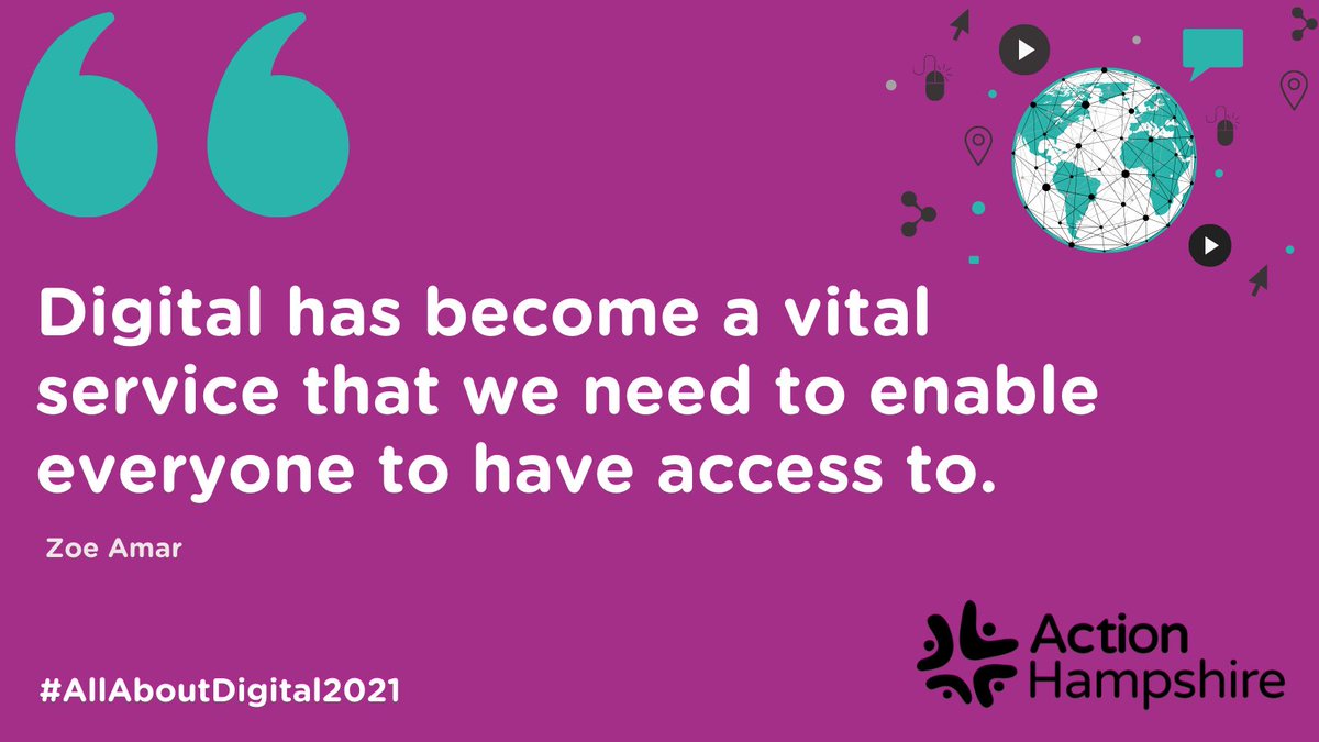 ActionHants's tweet photo. 'ALL ABOUT DIGITAL'
How are we going to ensure that there isn't a human cost to working more digitally?
- The sector needs to continue to share the voice of those they work with
- Give your beneficiaries choice
- Tap into support and funding
#AllAboutDigital https://t.co/L6um0O7QLY