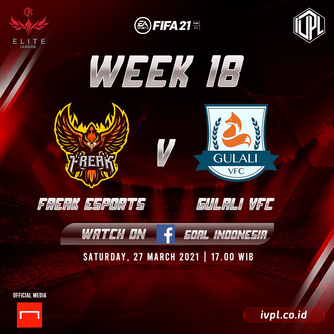 GOAL_ID's tweet photo. IVPL Elite League pekan ke-18 akan mempertemukan Freak Sport dengan Gulali FC. Siapa yang akan menang?

Ikuti jalannya pertandingan hanya melalui laman Facebook Goal Indonesia, Sabtu (27/3) pukul 17.00 WIB!

#GoalIVPL @IVPL_ID https://t.co/e31YrFgXfq