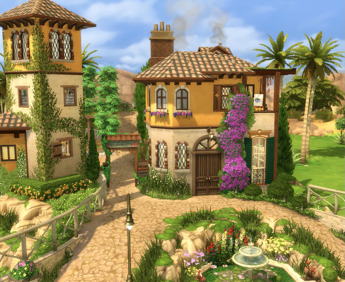 Starrfold's tweet photo. Made a happy little lemon farm out of @FRUUTISH’s #LemonAndLimeShell 🤗🍋Really had so much fun with this fruity puzzle!! @SimGuruNinja #TheSims4 #ShowUsYourBuilds https://t.co/UYuMsYjUJV