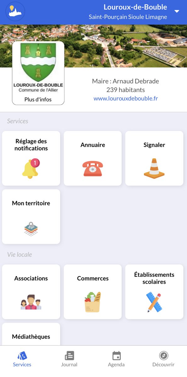 LourouxDeBouble's tweet photo. Retrouvez toute l'actualité et les commerces - entreprises de la commune en téléchargeant l'app #IntraMuros et en sélectionnant Louroux-de-Bouble #Allier #Auvergne 

https://t.co/Qh3aGIFJ8E

#Communication #Habitant #VillageNumérique #SmartCity https://t.co/XtmXm0CZIc