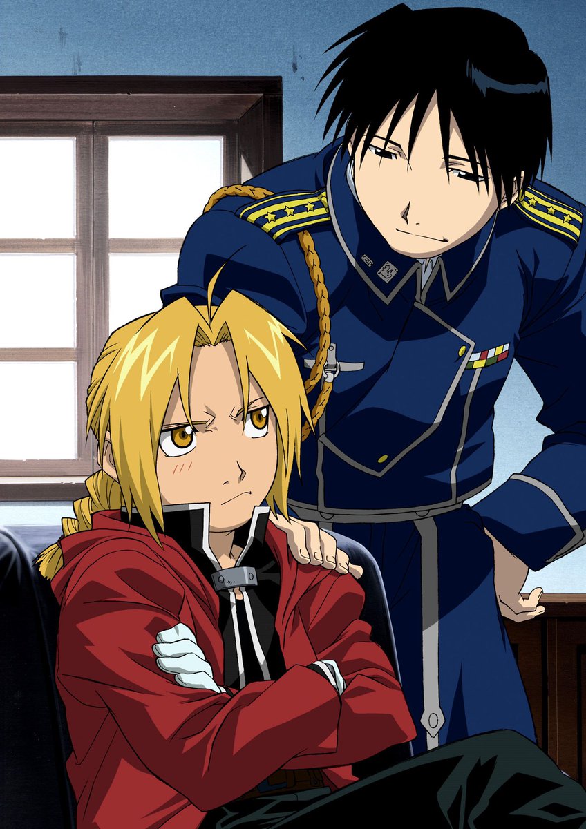DailyAgeGaps's tweet photo. Today’s first Age Gap ship is Edward Elric x Roy Mustang (Royed) from Fullmetal Alchemist!
(15-18 x 29-30) https://t.co/ndQHMTfU9x