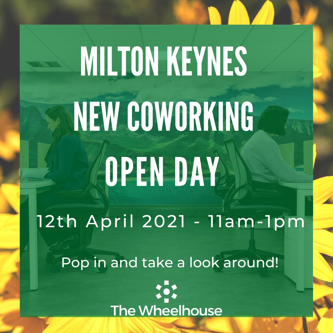 ukthewheelhouse's tweet photo. Milton Keynes freelancers and small businesses - we're holding an open day on the 12th of April, between 11-1!

Pop in for a *Covid safe* look around and to meet our friendly hosts - no obligation! We'd love to see you there.

#MiltonKeynes #MiltonKeynesSmallBusiness #MK https://t.co/55RC03N2i0