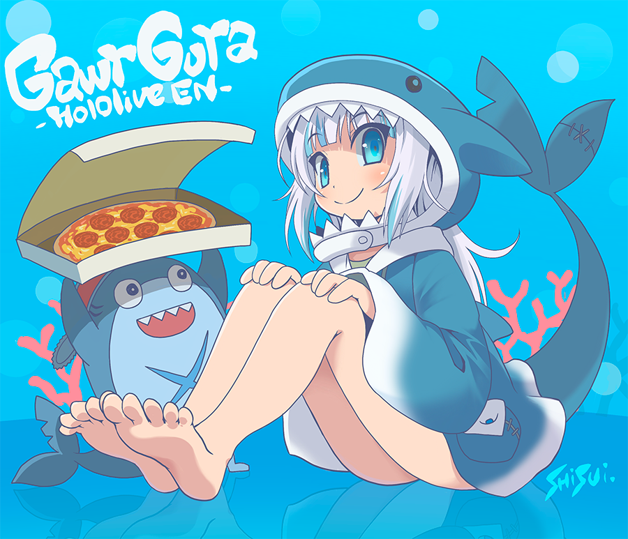 がうるぐら 「久々にグラちゃんを描くー。
 #gawrt #gawrgura 」|しすいのイラスト