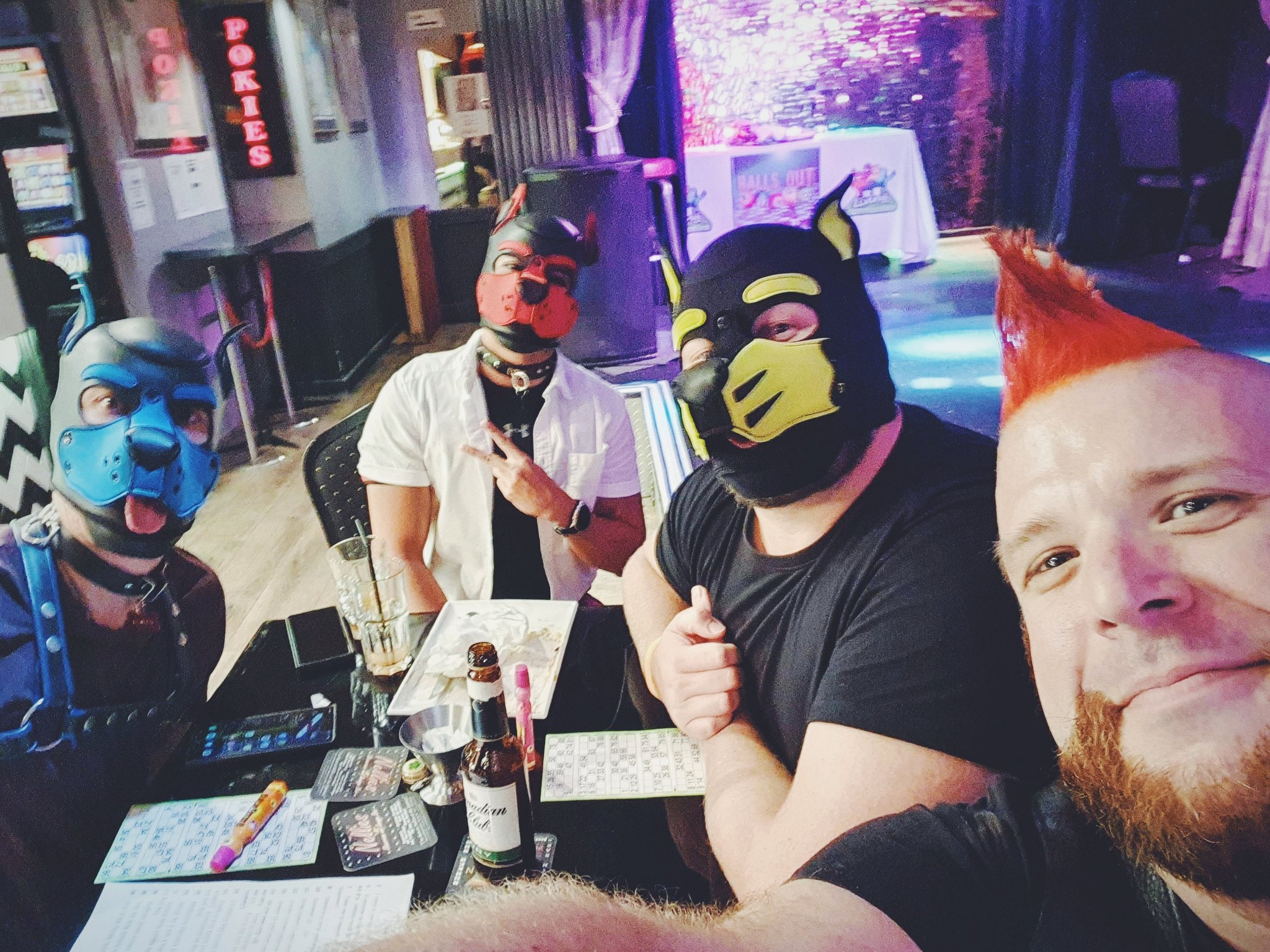 Night out with the pups! Awoooo (feat. @K_Puppy92 )?? #bdsm #kink #fetish #puppyplay #petplay https://t