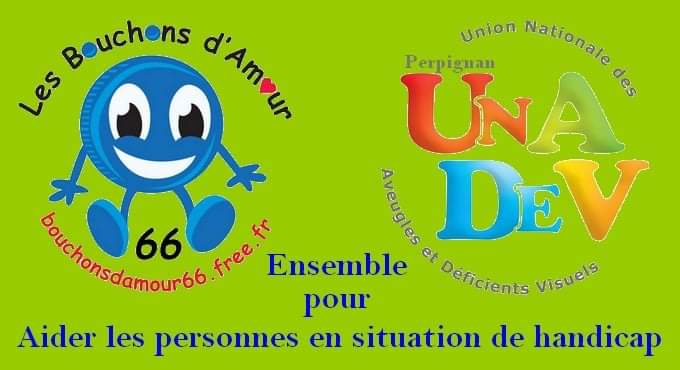 Bouchons66's tweet image. L’Union Nationale des Aveugles et Déficients Visuels de Perpignan et les #BouchonsdAmour 66 sont partenaires pour aider les personnes en situation de handicap.

#unadev  #Perpignanmetrolope  #PaysCatalan #PyreneesOrientales #solidarité #handicap #ecologie #recyclage  #Perpignan