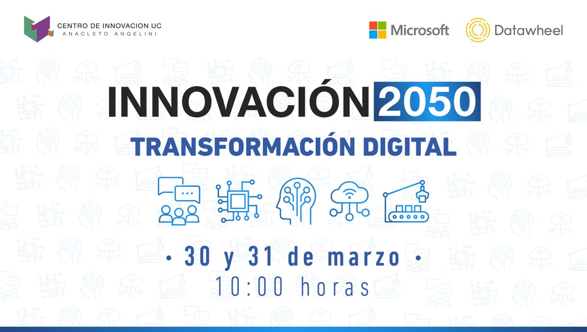 ¡Imperdible! Especialistas nacionales e internacionales nos entregarán su visión para posicionar, promover, discutir e instalar capacidades de #innovación en torno a la #transformacióndigital  <a href="/CentroinnovaUC/">Centro de Innovación UC</a>