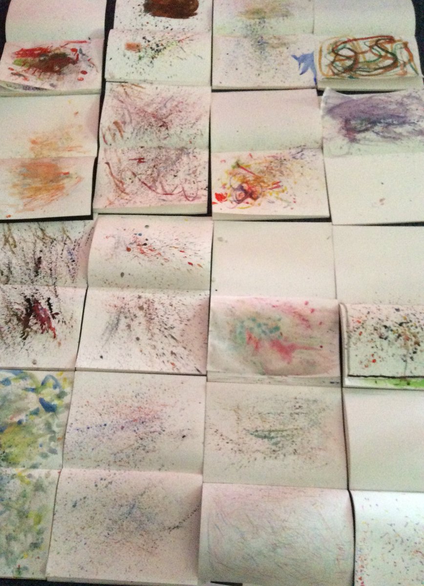 foxeswps1's tweet photo. Y4 art work inspired by Jackson Pollack @whartonsprimary https://t.co/EfUincWW5U