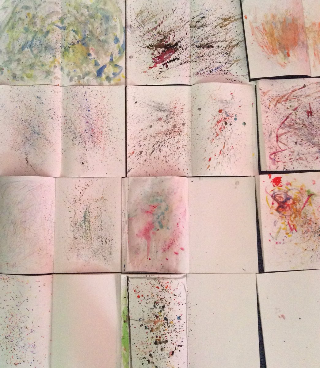 foxeswps1's tweet photo. Y4 art work inspired by Jackson Pollack @whartonsprimary https://t.co/EfUincWW5U