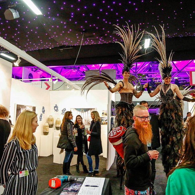 gravitylive's tweet image. We are celebrating Fridays here at Gravitylive looking back at some fabulous events we have done. Here are our stunning feather Stiltwalkers entertaining @affordableartfairuk London. 
#fabulousfriday 

#stiltwalkers #artfair #entertainment #newentertainment #gravitylive