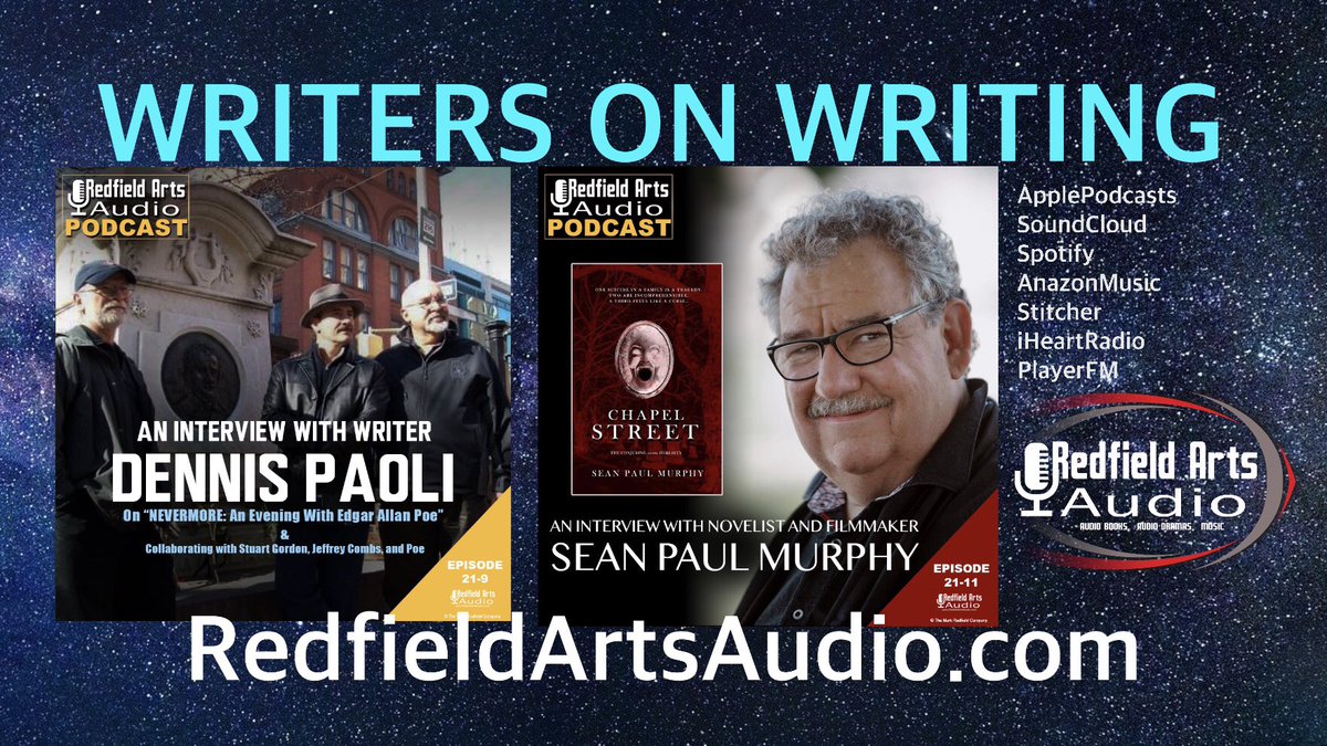 RedfieldAudio's tweet photo. The Redfield Arts Audio Podcast
WRITERS ON WRITING
Dennis Paoli interview
https://t.co/1Bi8mVSaiP
Sean Paul Murphy interview
https://t.co/0P7atQWm8y
#writing #screewriter #playwright #novelist #writerslife #screenplay #WritingCommunity #writers https://t.co/zcBxMxSBJ4