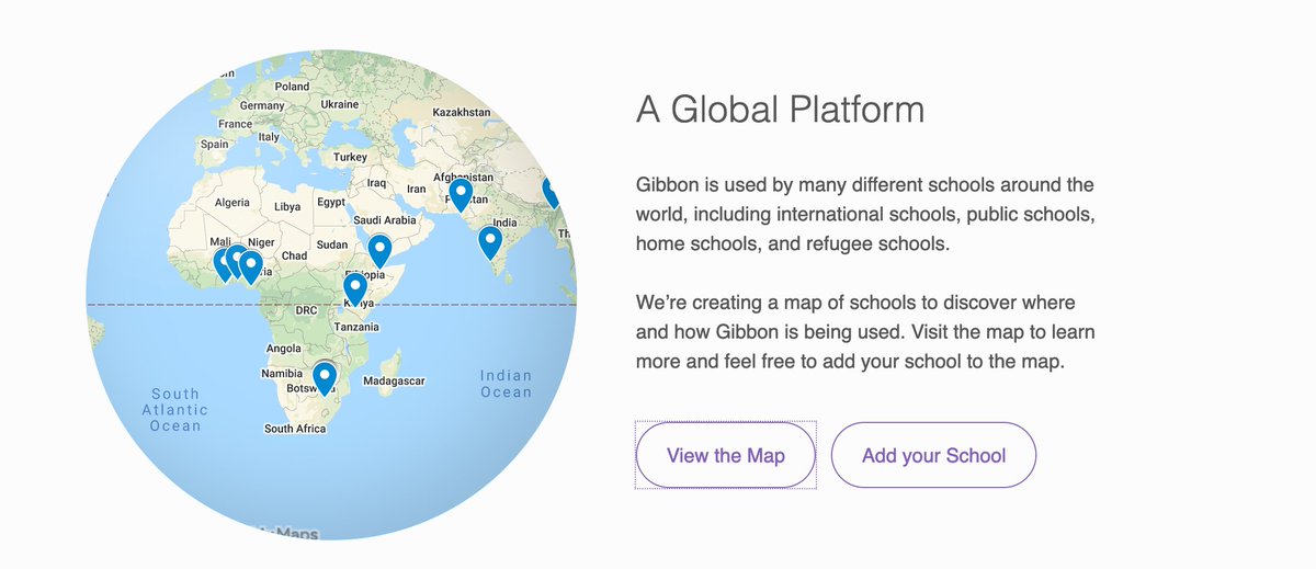 The <a href="/gibbonedu/">Gibbon</a> website now showcases some of the schools from around the world that use Gibbon. 

Thanks to <a href="/SKuipersDesign/">Sandra Kuipers</a> for the design! 

Register your school:  bit.ly/3idoTWw